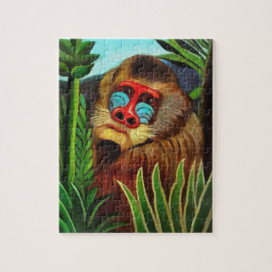 Quebra-cabeça Henri Rousseau Mandrill Na Arte Da Selva