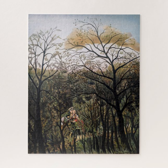 Quebra-cabeça Henri Rousseau - Rendezvous in the Forest (Vertical)