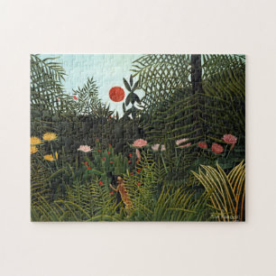 Quebra-cabeça Henri Rousseau Virgin Forest Landscape Botânico