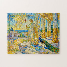 Quebra-cabeça Hera with Peacock and Pomegranate Scepter in Templ