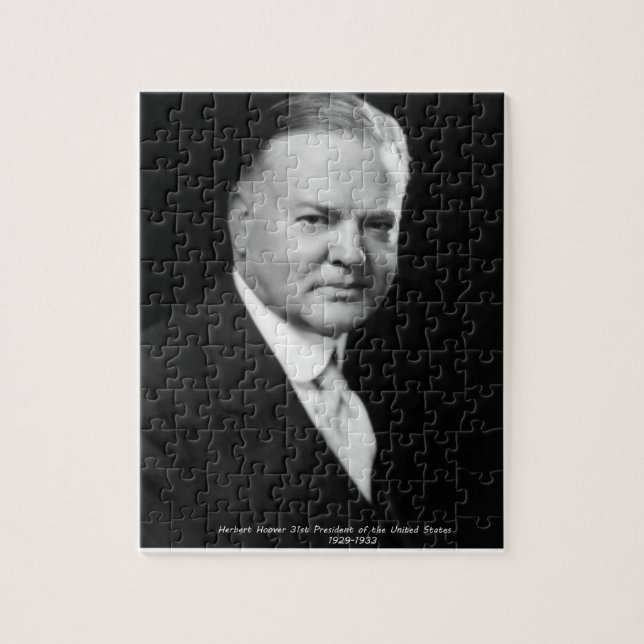 Quebra-cabeça Herbert Hoover 31º Presidente EUA (Vertical)