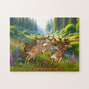 Quebra-cabeça Herd of Deer Running