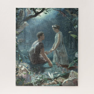 Quebra-cabeça Hermia Lysander e fadas Sonho Noturno de Verão