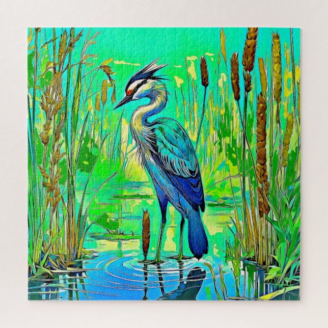 Quebra-cabeça Héron bem ilustrado (Vertical)