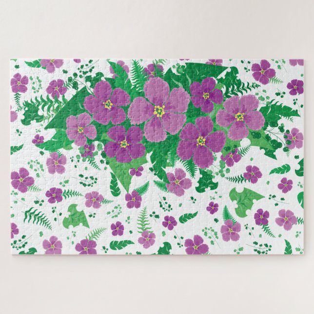Quebra-cabeça Hibisco Roxo (Horizontal)