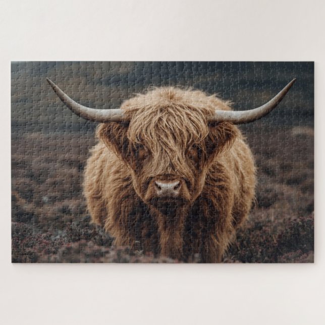 Quebra-cabeça Highland Cow Jigsaw Puzzle (Horizontal)