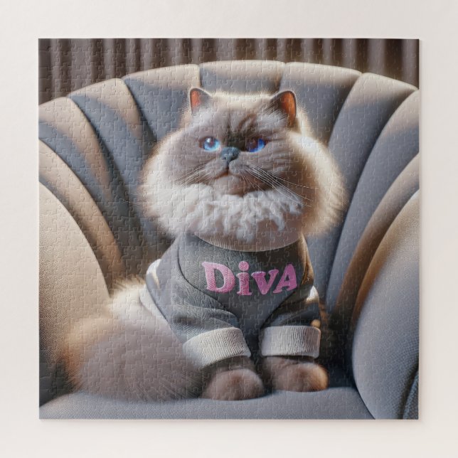 Quebra-cabeça Himalayan Diva Cat (Vertical)