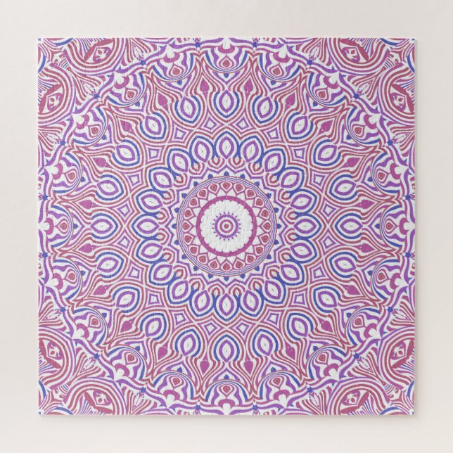 Quebra-cabeça Hippie Boho Funky Groovy Boêmio Kaleidoscópio (Vertical)