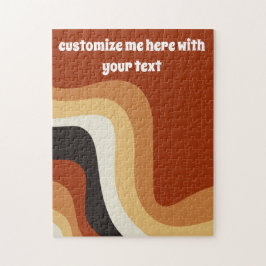 Quebra-cabeça Hippie Personalizado do Groovy Laranja Vazio dos a