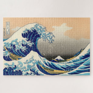 Quebra-cabeça Hiroshige a grande onda fora de Kanagawa