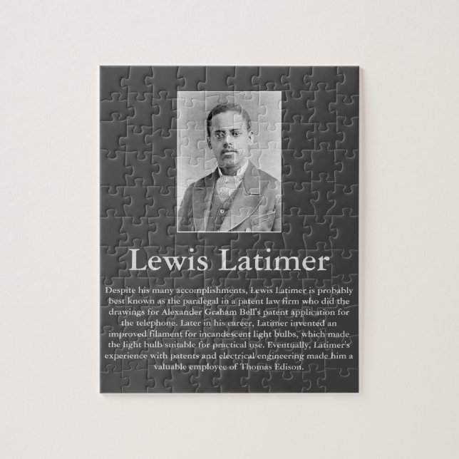 Quebra-cabeça História Afro-Americana - Inventor Lewis Latimer (Vertical)