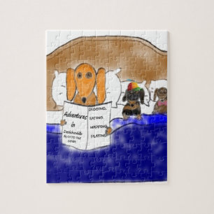 Quebra-cabeça História de horas de dormir do Dachshund