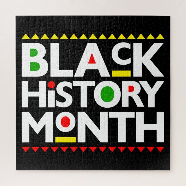 Quebra-cabeça História Negra Mês Melanin Rei Rainha Sista Bruh (Vertical)