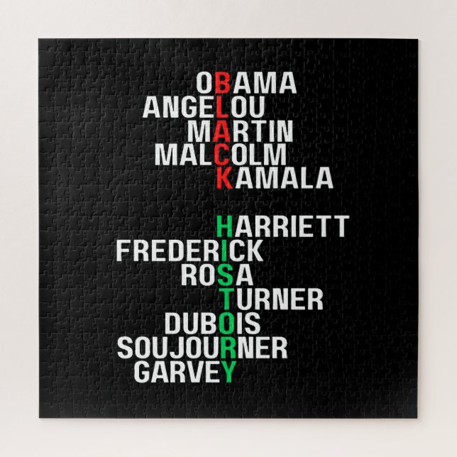 Quebra-cabeça História Negra Mês Melanin Rei Rainha Sista Bruh (Vertical)