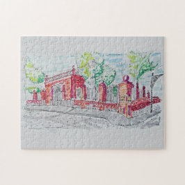 Quebra-cabeça Historic Red Brick Entrance