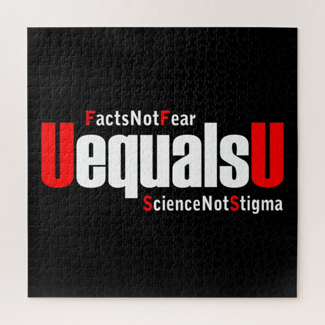 Quebra-cabeça HIV UEqualsU não teme ciência não estigma (Vertical)