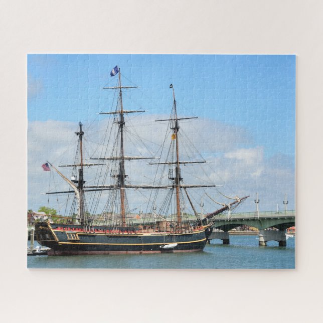 Quebra-cabeça HMS Bounty Galleon Ship Glossy Poster (Horizontal)