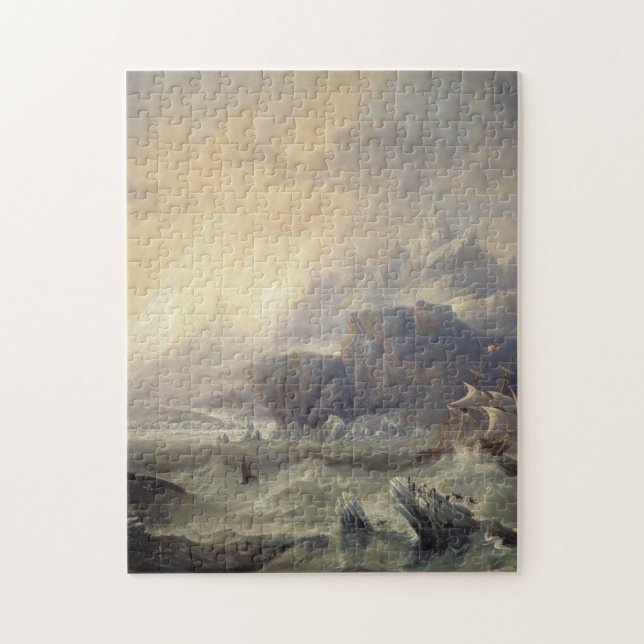 Quebra-cabeça HMS Erebus Terror Antártico John Wilson Carmichael (Vertical)