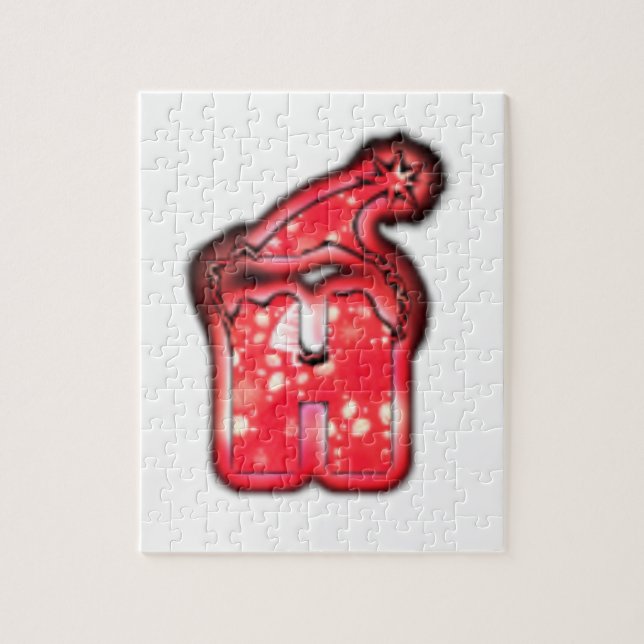 Quebra-cabeça Ho Ho! Santa Claus Hat Feliz Estrela de Natal (Vertical)