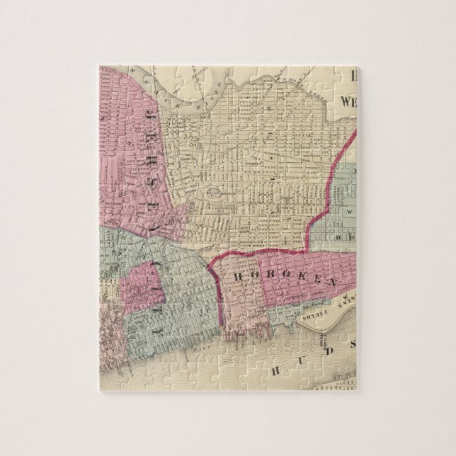 Quebra-cabeça Hoboken, Jersey City (Vertical)