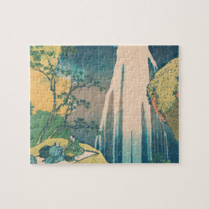 Quebra-cabeça Hokusai Amida cai no Japão, caindo em cascata