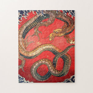 Quebra-cabeça Hokusai Dragon Japonês Katsushika Hokusai
