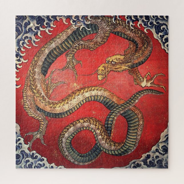 Quebra-cabeça Hokusai Dragon Japonês Katsushika Hokusai (Vertical)
