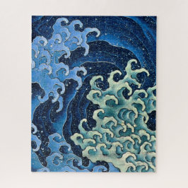 Quebra-cabeça Hokusai Feminine Wave Japão Vintage Ocean