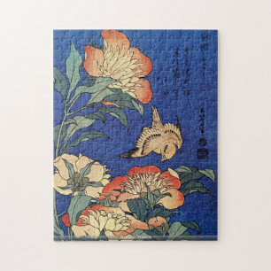 Quebra-cabeça Hokusai - flores