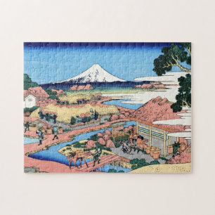 Quebra-cabeça Hokusai Fuji, japonês oriental Legal, vê paisage