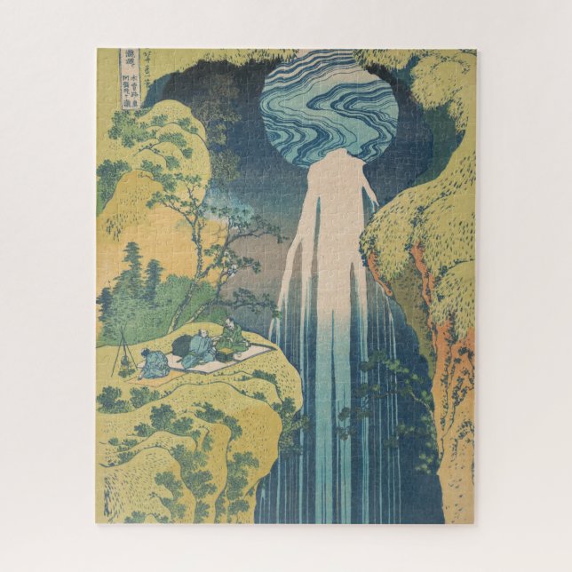 Quebra-cabeça Hokusai Quedas Amida Japão Cachoeira  (Vertical)