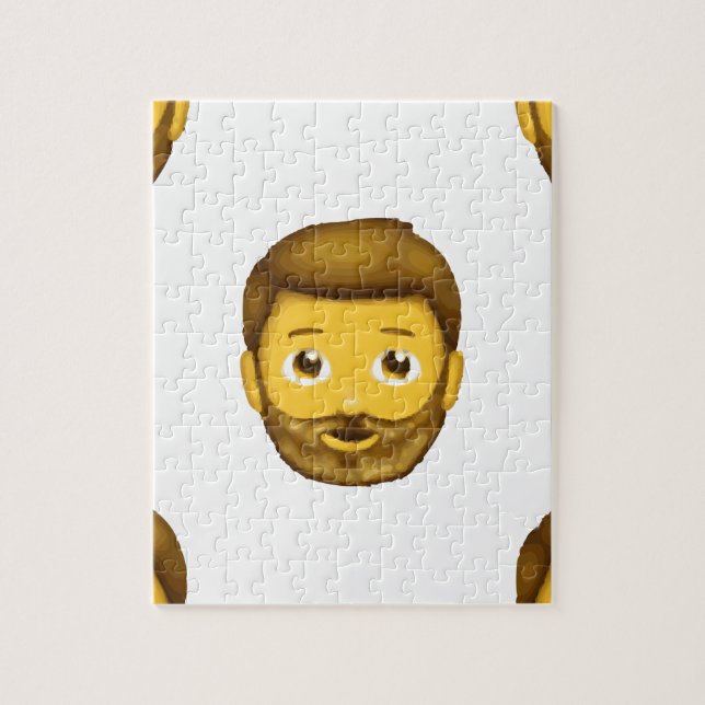 Quebra-cabeça homem barbudo emoji (Vertical)