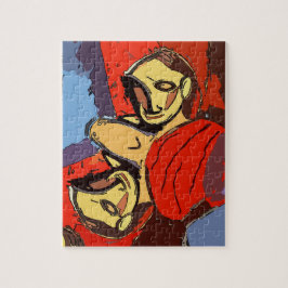 Quebra-cabeça Homem Espelho Com Toalha Azul,