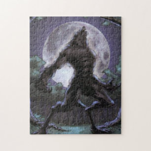 Quebra-cabeça Homem-lobo que urra na lua