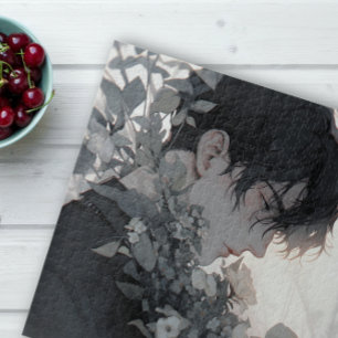 Quebra-cabeça Homem Misterioso e Flores