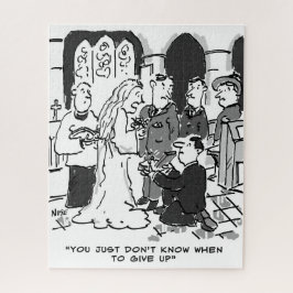 Quebra-cabeça Homem tenta se propor à Noiva num Casamento - Engr