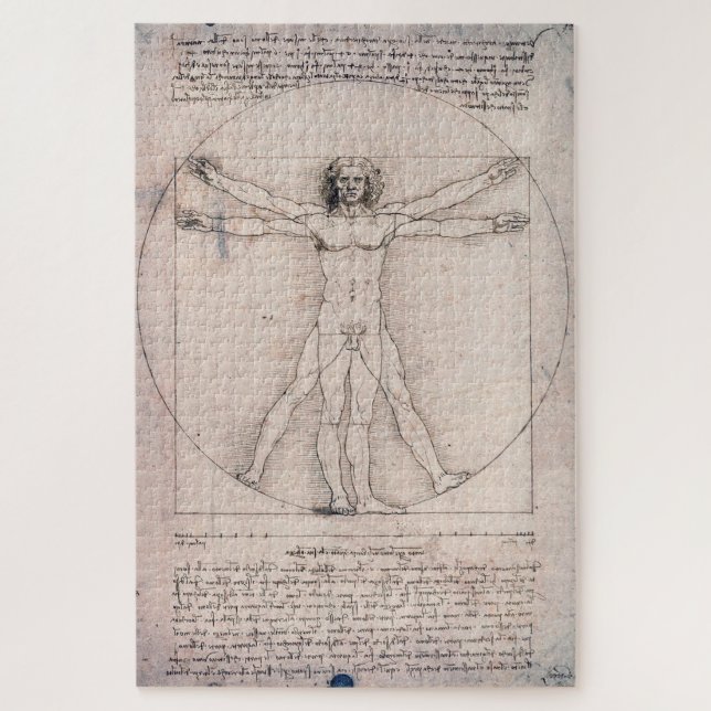 Quebra-cabeça Homem Vitruviano, Leonardo da Vinci (Vertical)