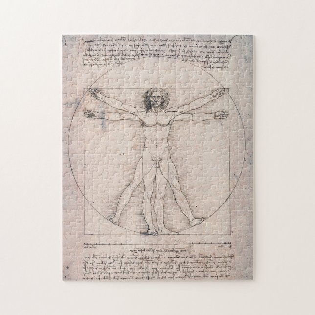 Quebra-cabeça Homem Vitruviano: Leonardo da Vinci (Vertical)