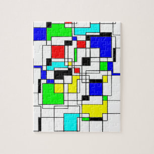 Quebra-cabeça Homenagem Aleatória A Mondrian