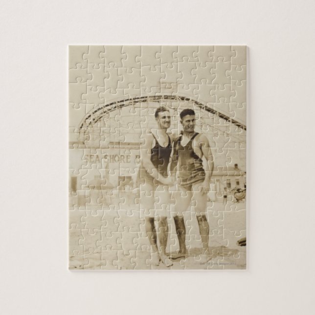 Quebra-cabeça Homens que estão na praia (Vertical)