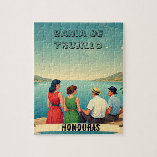 Quebra-cabeça Honduras BAHIA DE TRUJILLO Retro poster