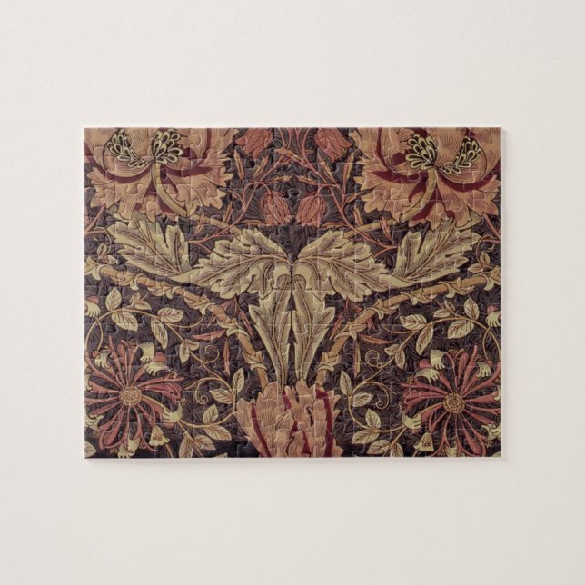 Quebra-cabeça Honeysuckle de William Morris, Garden Flowers Art (Horizontal)