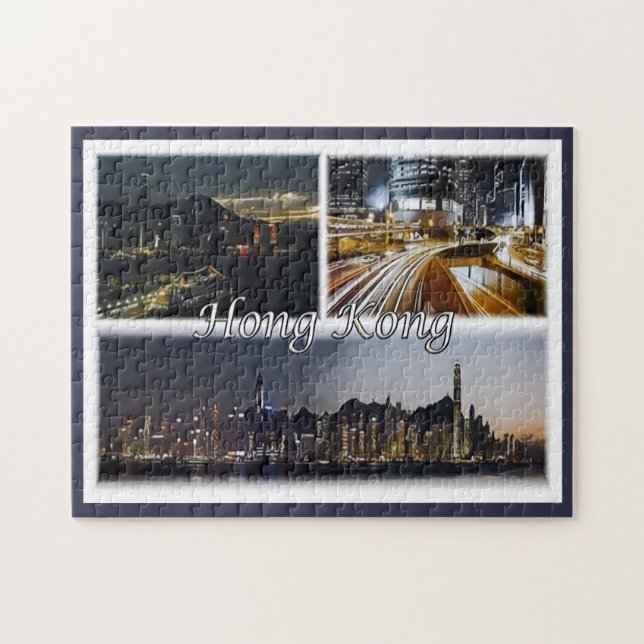 Quebra-cabeça Hong Kong - Mosaico - (Horizontal)