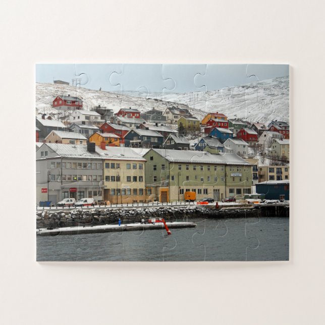 Quebra-cabeça Honningsvåg, Noruega 30-pc (Horizontal)