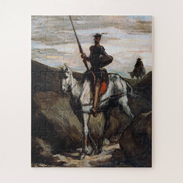 Quebra-cabeça Honore Daumier - Don Quixote Nas Montanhas (Vertical)