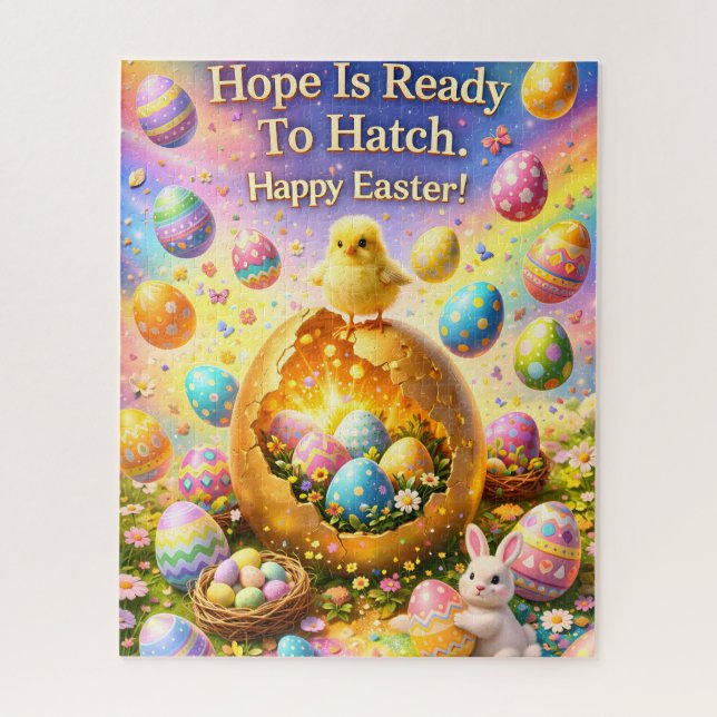 Quebra-cabeça Hope is ready to hatch magical happy Easter jigsaw (Vertical)