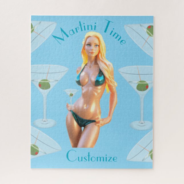 Quebra-cabeça Hora do Martini Babe de Bikini Thunder_Cove (Vertical)
