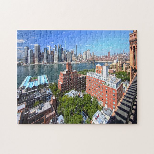 Quebra-cabeça Horizonte de Brooklyn. (Horizontal)