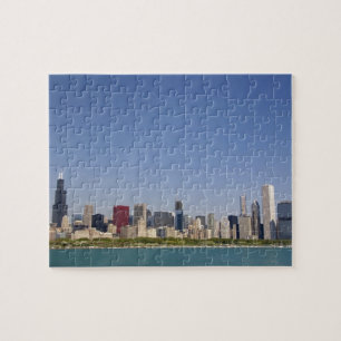 Quebra-cabeça Horizonte de Chicago, Illinois, EUA.