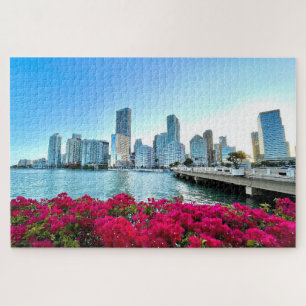 Quebra-cabeça Horizonte de Miami Downtown Brickell Baía de Bisca